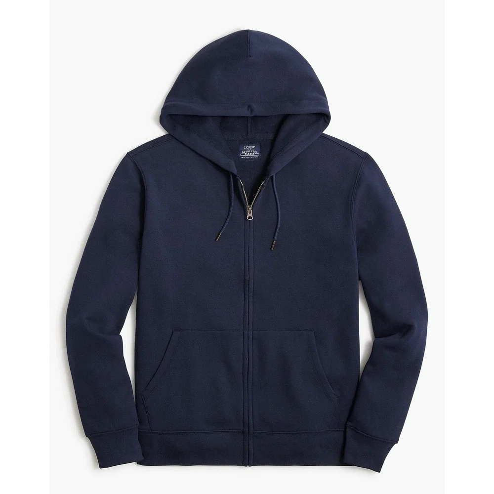 J.Crew‎ Hoodie Mens XL Navy Blue  Authentic Fleece Sweatshirt Full Zip Front